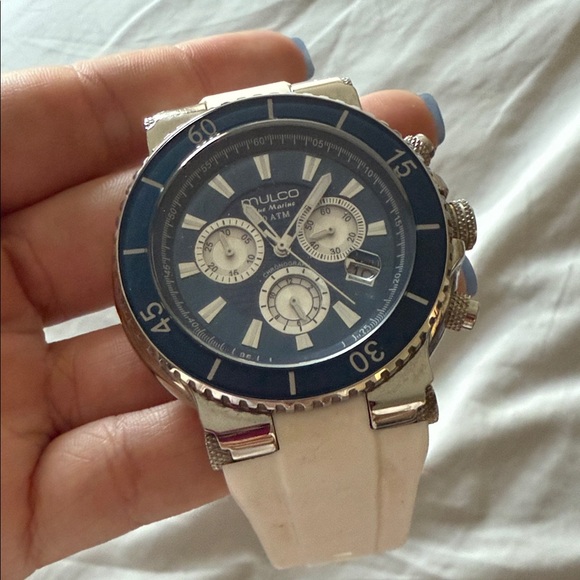 Mulco White and Blue Women's Watch - Picture 3 of 3